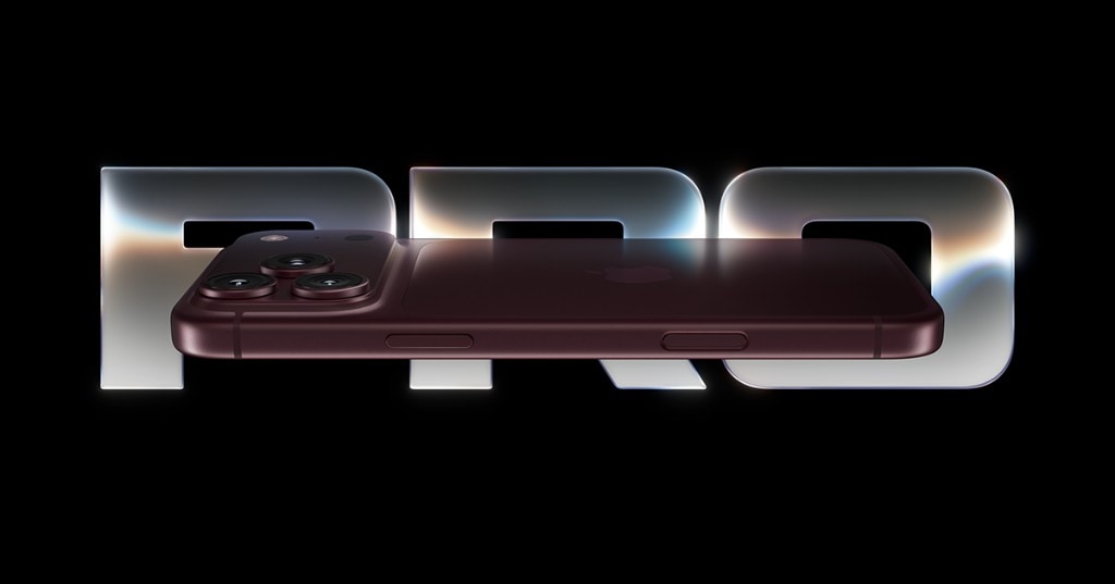 iPhone Pro poster with metallic PRO lettering